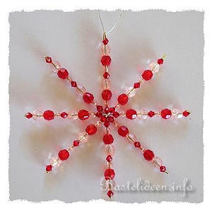 Basteln Weihnachten - Weihnachtsbaumschmuck - Perlen Stern