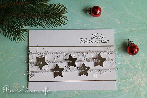 Frohe Weihnachten - Weihnachtskarte mit Sternen