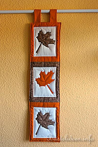 Herbstbasteln - Herbstbasteleien - Patchwork Wandbehang - Bltter