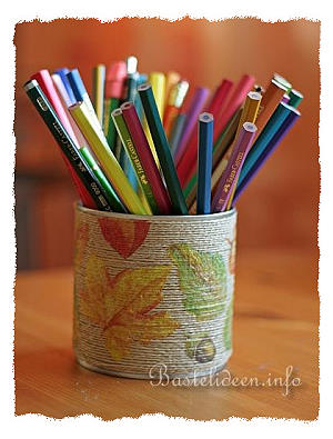 Herbstliche Bleistiftdose 