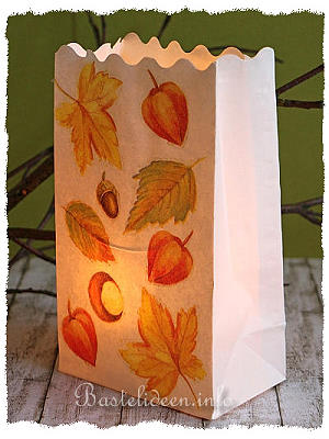 Luminaria Lichtertte mit Herbstmotiven 
