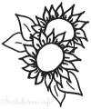 Malvorlage oder Bastelvorlage - Sonnenblumen 100