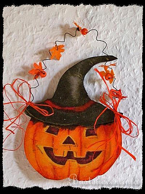 Serviettentechnik - Halloween Krbis Jack o' Lantern 