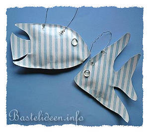 Sommerbasteln - Papierbasteln - Fish Anhnger