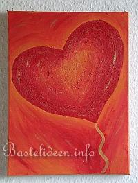 Acrylic Painting - Red Heart Balloon