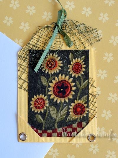 Autumn Crafts - Sunflower Tag