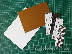 Bastelanleitung - Schnelle und einfache Weihnachtskarten aus Tonkarton 1
