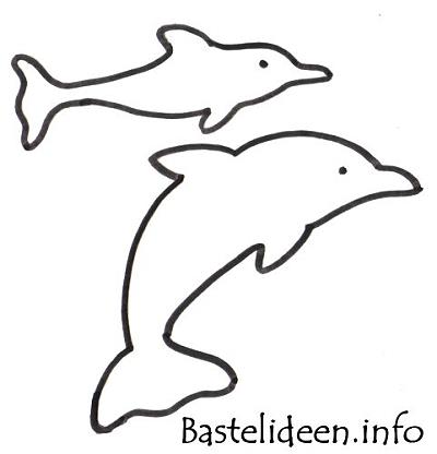Bastelideen.info - Delfine Malvorlagen und Bastelvorlagen 500