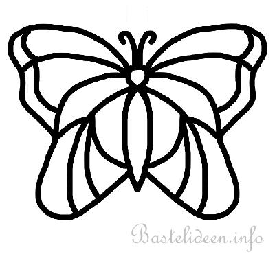Bastelideen - Schmetterling Bastelvorlage 2
