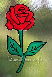 Basteln - Bastelideen - Window Color - Rose