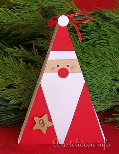 Basteln Advent - Adventskalender mit Nikolaus und Weihnachtsbaum 2