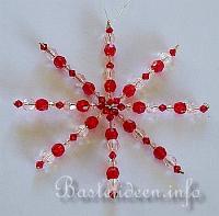 Basteln Weihnachten - Weihnachtsbaumschmuck - Perlen Stern