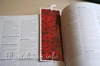 Basteln mit Papier - Bastelideen - Sommer - Lesezeichen mit roten Rosen