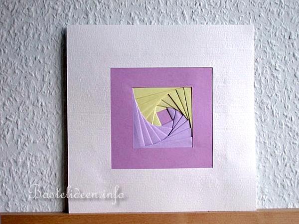 Basteln mit Papier im Frhling -Iris Falten Folding Wandbild