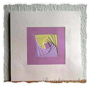 Basteln mit Papier im Frhling -Iris Falten Folding Wandbild 
