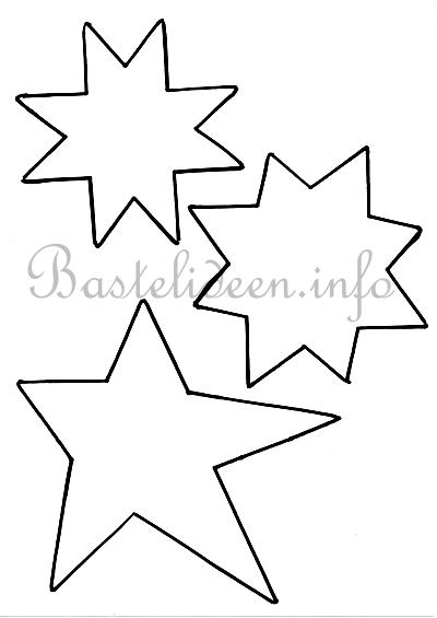 Bastelvorlage - 3 Sternen
