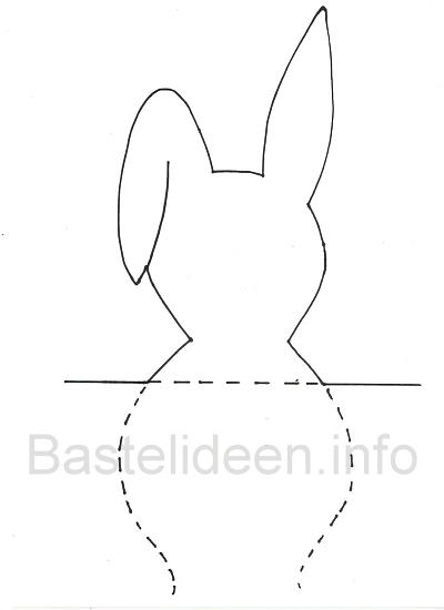 Bastelvorlage - Ostern - Hasen Kopf - Fensterbild