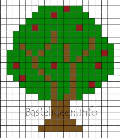 Bgelperlen Vorlage - Apfelbaum 450