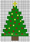Bgelperlen Weihnachtsbaum Bastelvorlage 100
