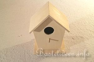 Deko-Vogelhaus aus Holz