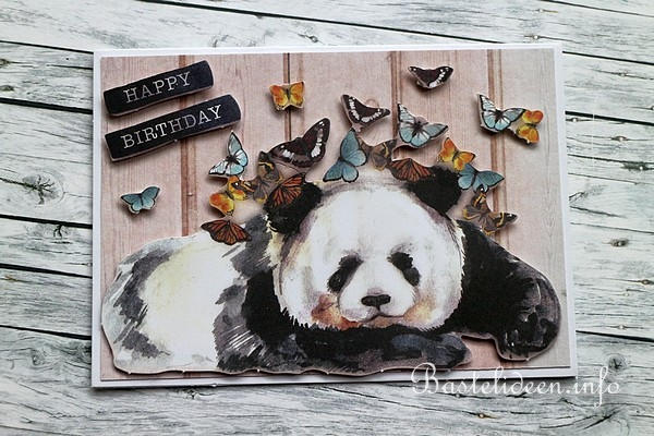 Geburtstagskarte mit Pandabr