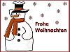 Geschenkanhnger - Weihnachten - Schneemann in Rot 