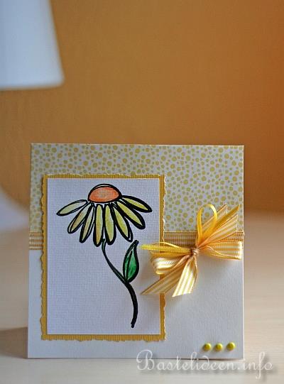 Grusskarte mit Blume