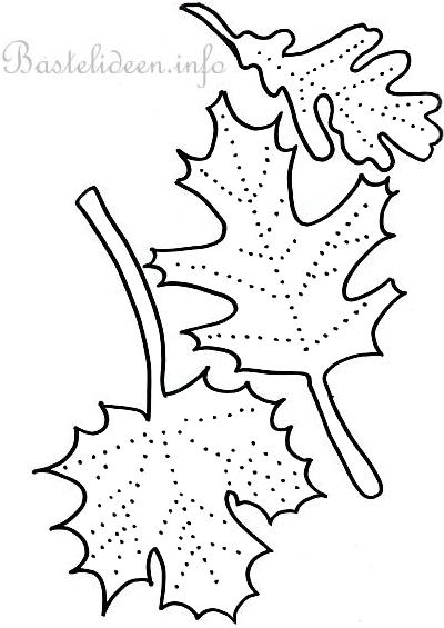Herbstbltter aus Pappe Bastelvorlage 400