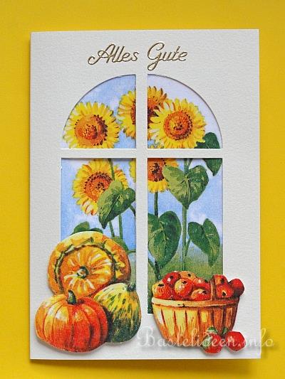 Herbstkarte - Ein Blick aus dem Fenster