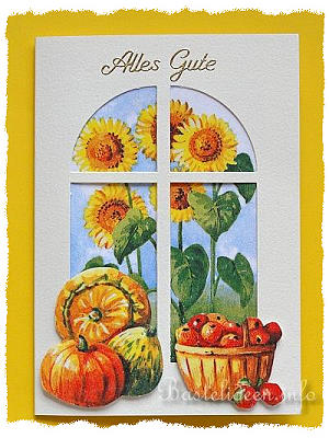 Herbstkarte - Ein Blick aus dem Fenster 