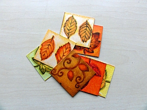 Herbstkarte mit Blttern - Anleitung 1
