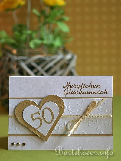 Herzlichen Glckwunsch - Grusskarte zur Goldenen Hochzeit