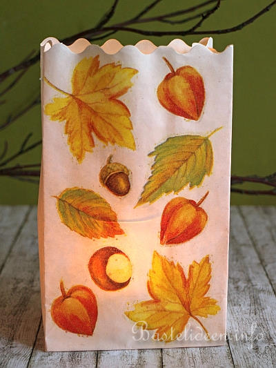 Luminaria Lichtertte mit Herbstmotiven 2