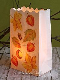 Luminaria Lichtertte mit Herbstmotiven