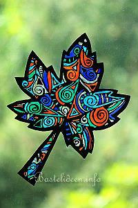Malen fr Erwachsene - Window-Color - Herbstblatt
