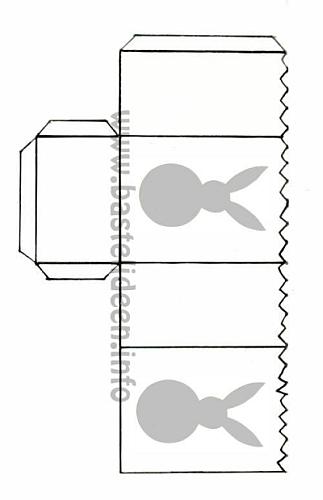 Papier-Laterne Schablone mit Osterhase als Motiv 400