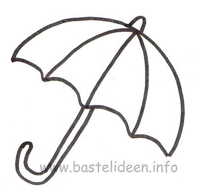 Regenschirm Bastelvorlage 400