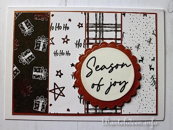 Schnelle und einfache Weihnachtskarten aus Tonkarton 1