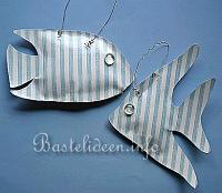 Sommerbasteln - Papierbasteln - Fish Anhnger