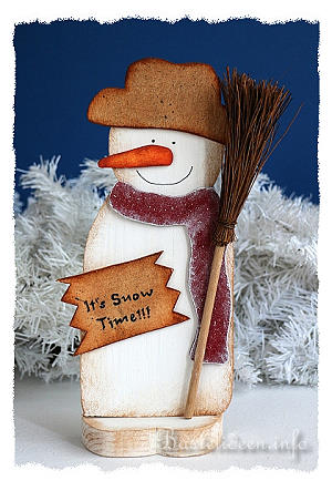 Weihnachten - Basteln mit Holz - It's Snowtime Schneemann