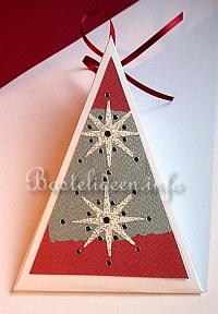 Weihnachten - Basteln mit Papier - Dreiecksschachtel 