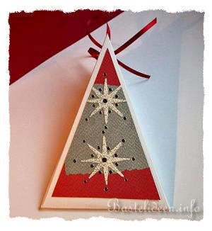 Weihnachten - Basteln mit Papier - Dreiecksschachtel