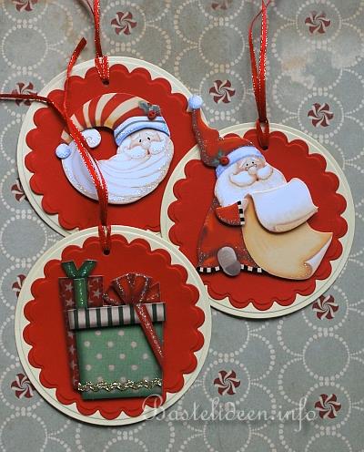 Weihnachtsbasteln mit Papier - Einfacher Geschenkanhnger