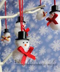 Weihnachtsbaumanhnger - Mini-Schneemnner