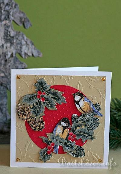 Weihnachtskarte mit Vgeln