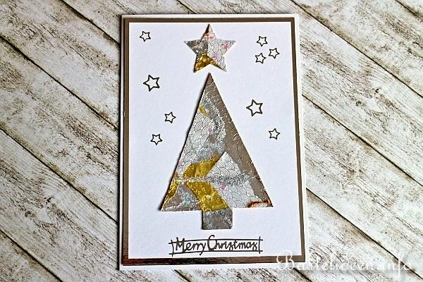 Weihnachtskarte mit Weihnachtsbaum basteln