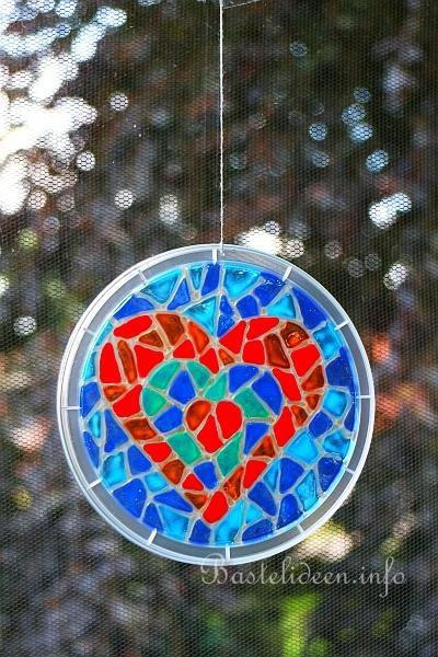 Window-Color Fensterbild - Mosaik Herz 1