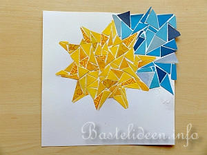 Bastelanleitung - Mosaik Sonne aus Papier 7