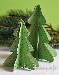 Basteln mit Papier - Weihnachtsbasteln - Weihnachtsbasteleien - 3-D Weihnachtsbaum