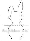 Bastelvorlage - Ostern - Hasen Kopf - Fensterbild 